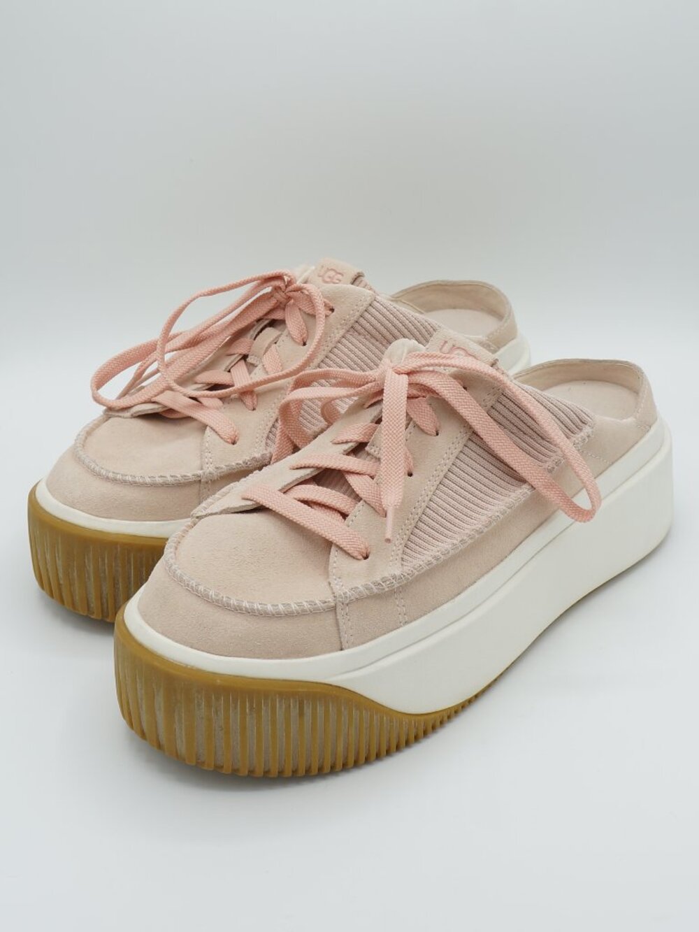 UGG EZ-Duzzit Platform Mule Sneakers Teacup Rose Pink Women's Size 9
